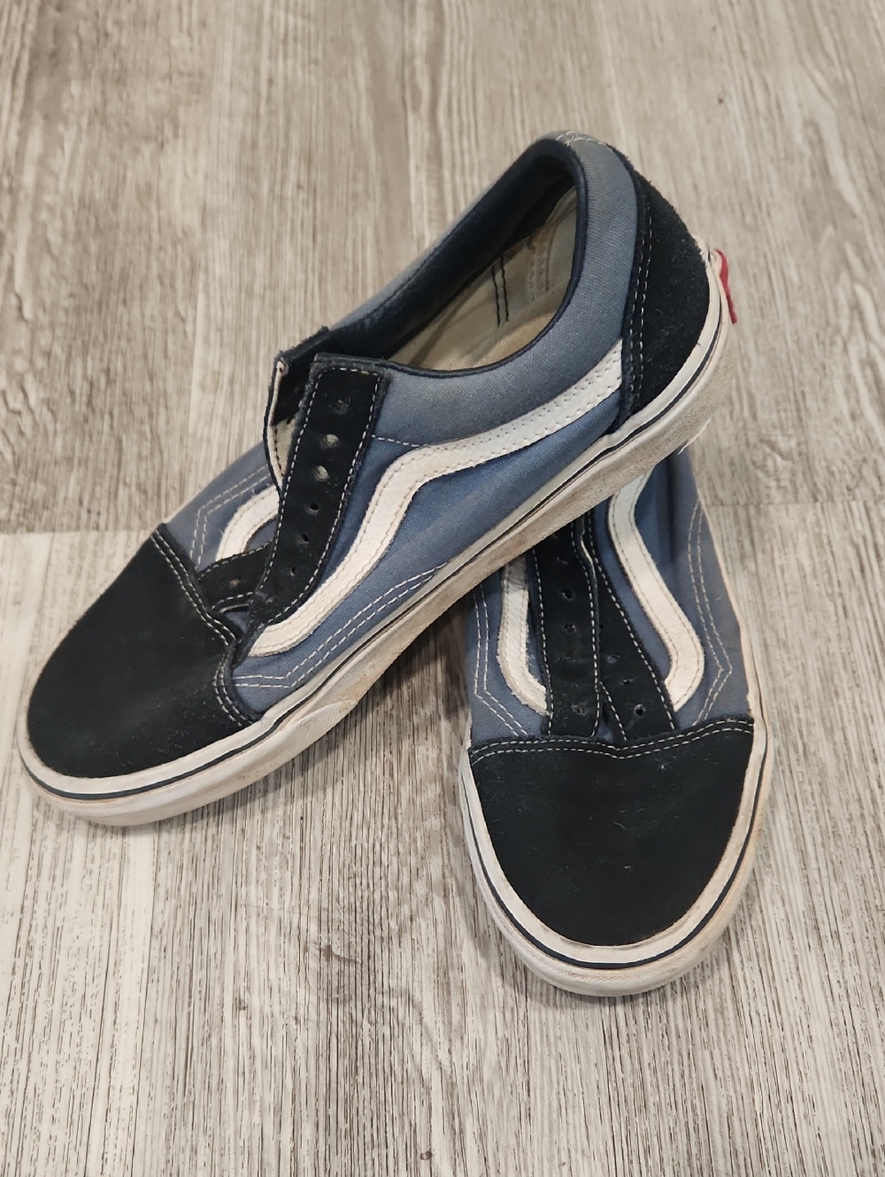 Vans Men's Navy & Black Skate Sneakers - Classic Low-Top Slip-On